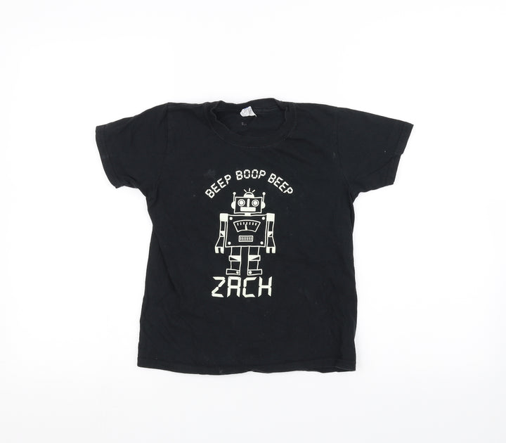 Gilden Boys Black Basic T-Shirt Size M