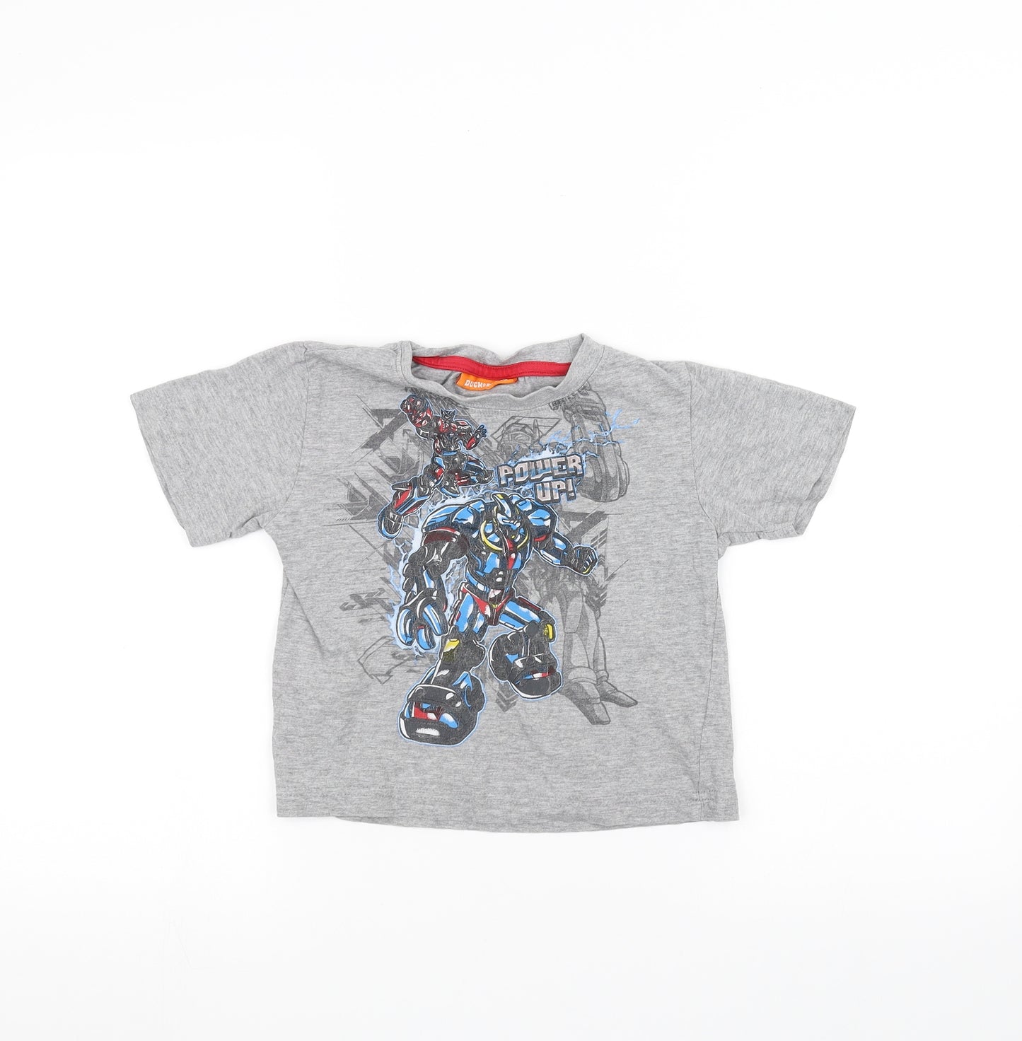 Duck & Dodge Boys Grey   Basic T-Shirt Size 4-5 Years