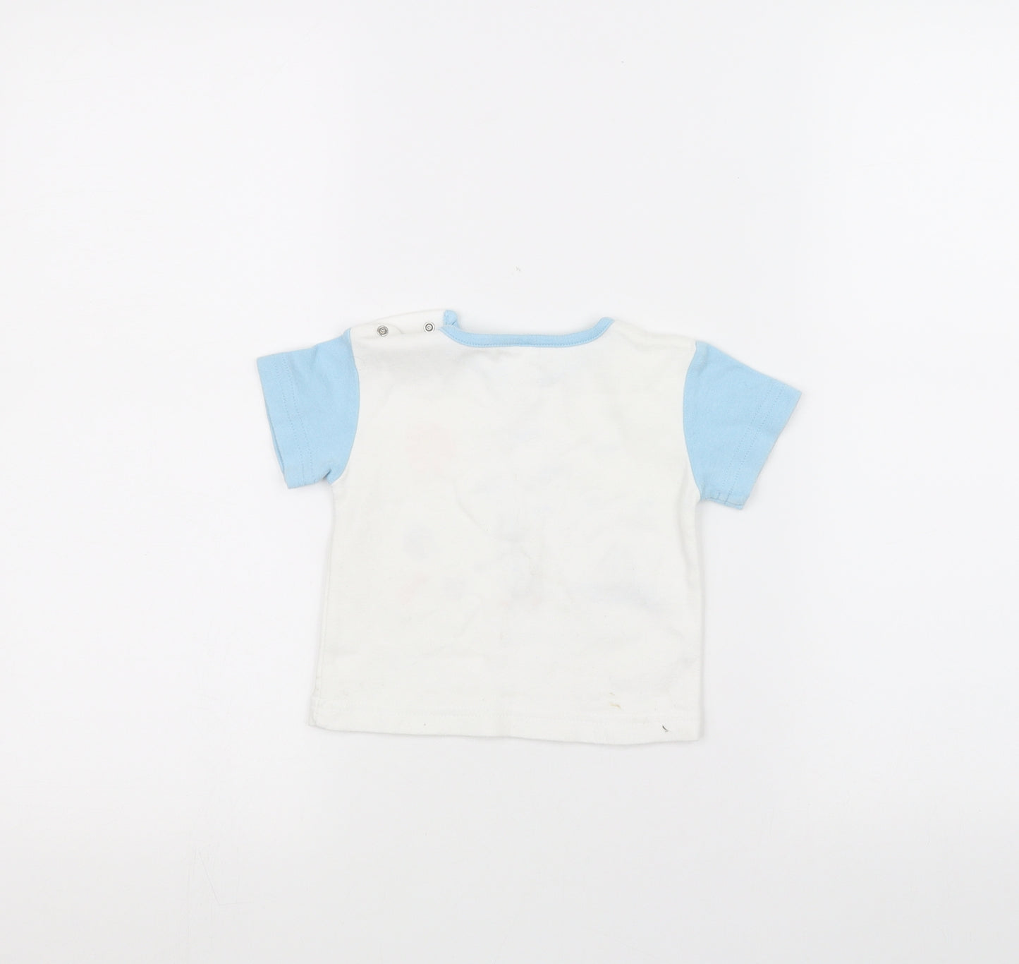 Pure Baby Baby White   Basic T-Shirt Size 6-9 Months  - Beach