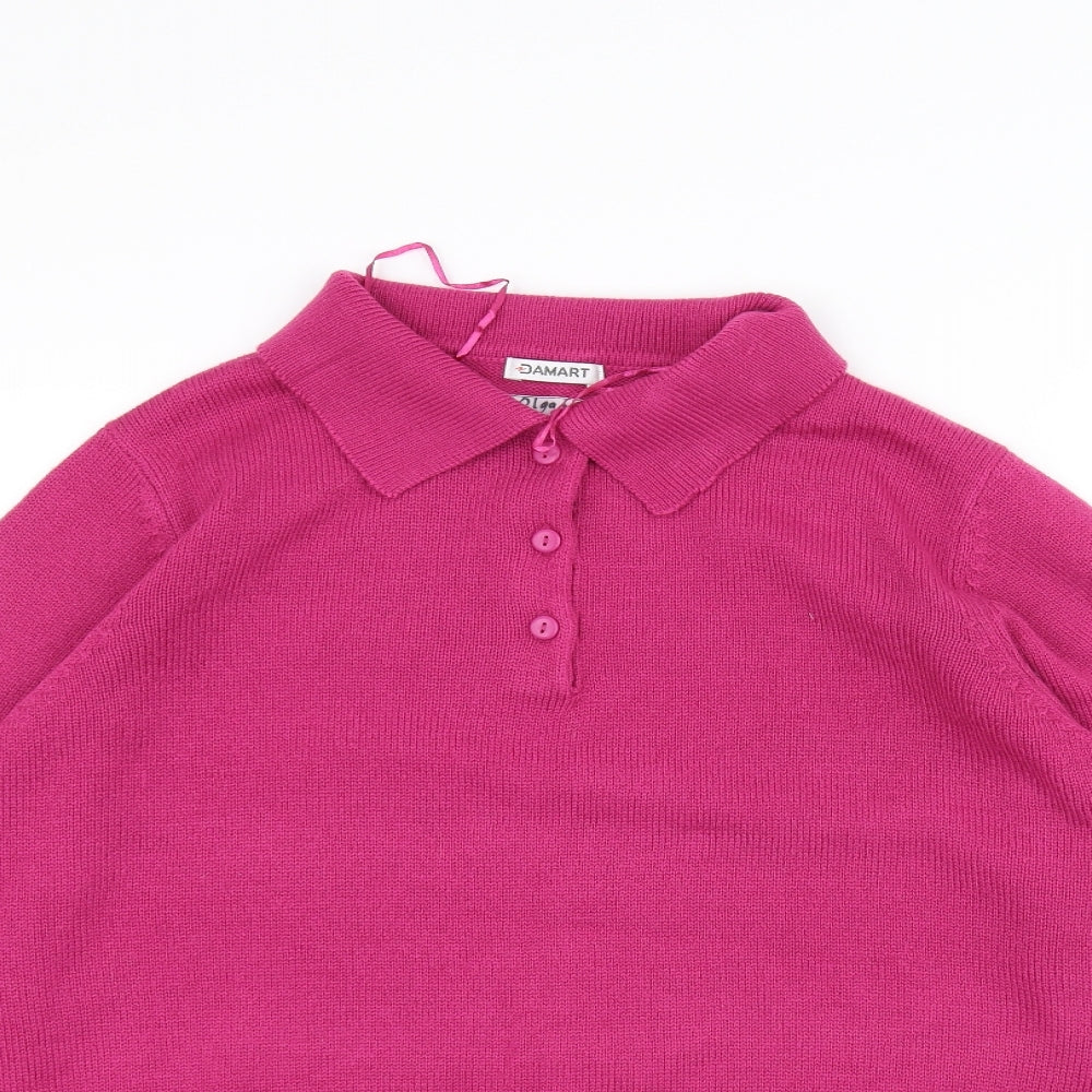 Damart Womens Pink   Pullover Jumper Size 18