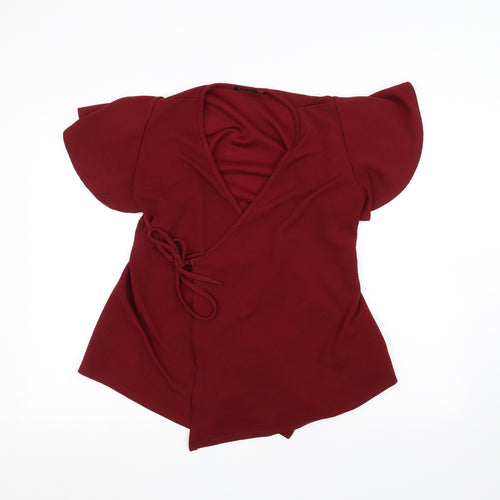 Boohoo Womens Red   Cardigan Jumper Size 14
