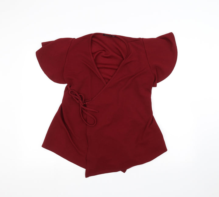 Boohoo Womens Red   Cardigan Jumper Size 14