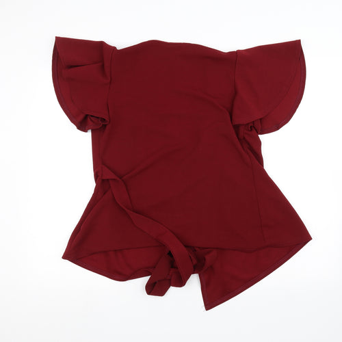 Boohoo Womens Red   Cardigan Jumper Size 14