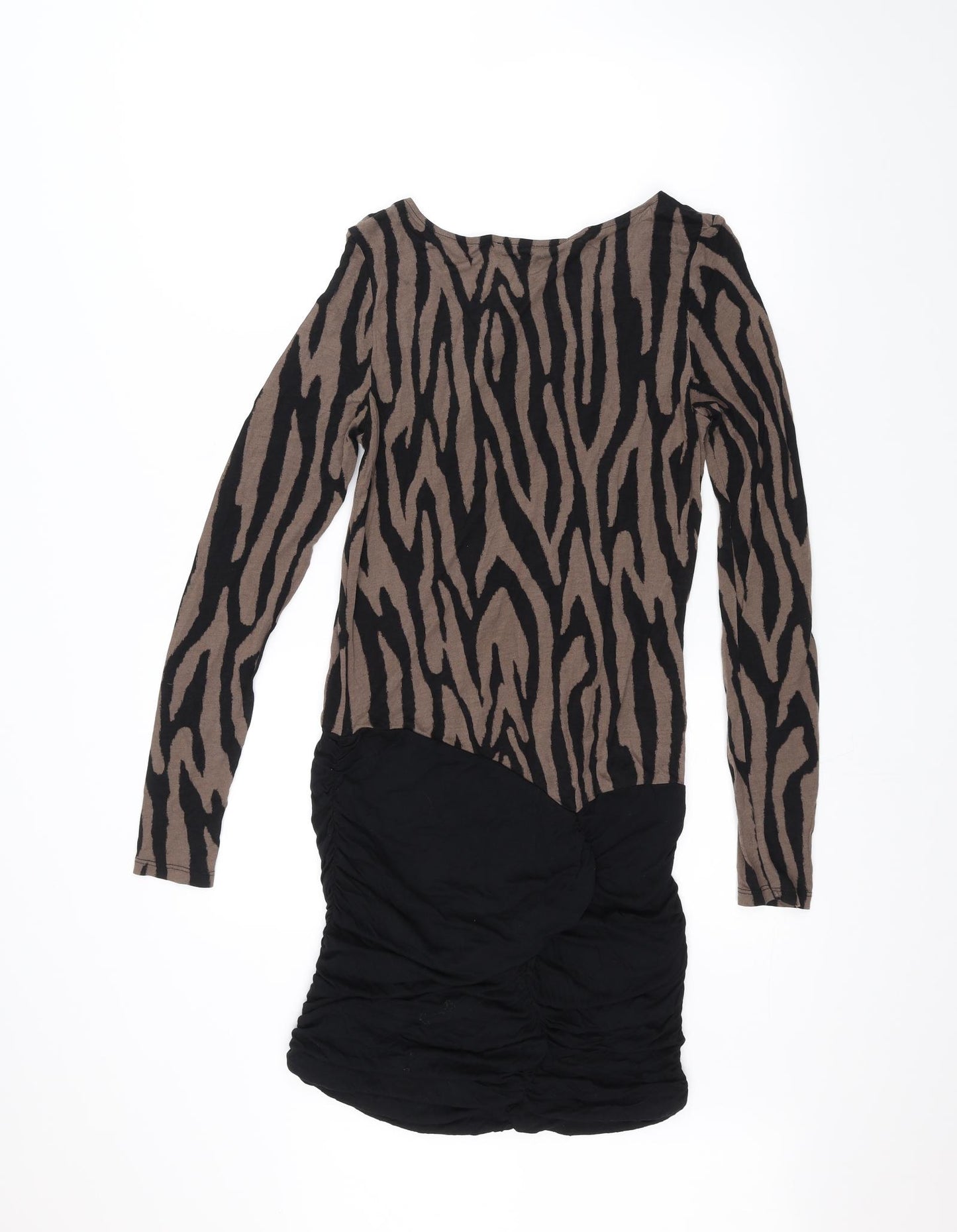 Marks and Spencer Womens Black Animal Print  Pencil Dress  Size 10