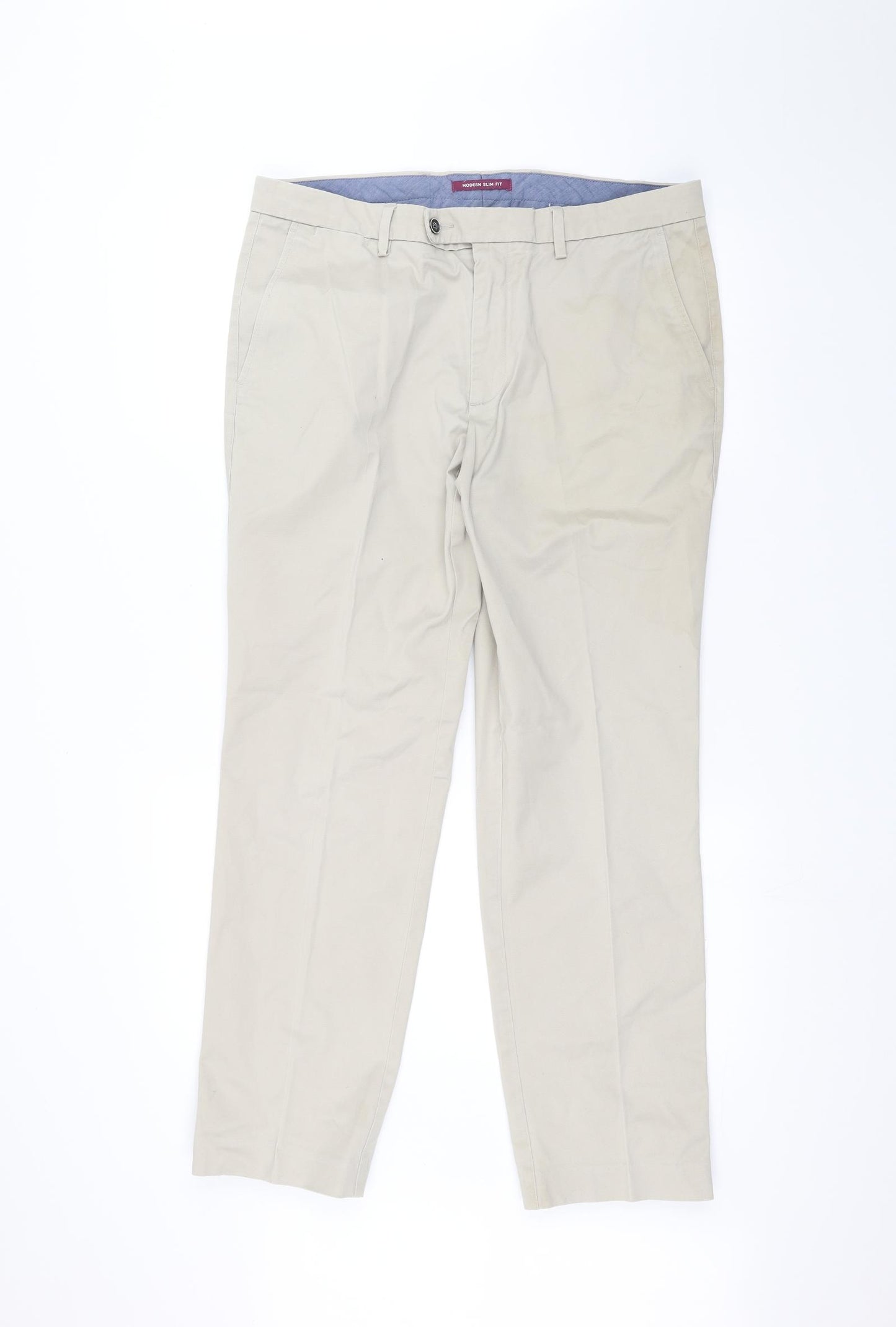 Marks and Spencer Mens Beige   Dress Pants Trousers Size 34 L29 in