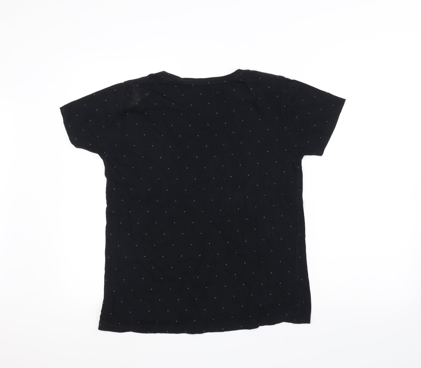 House Womens Black Polka Dot  Basic T-Shirt Size M  - Disney