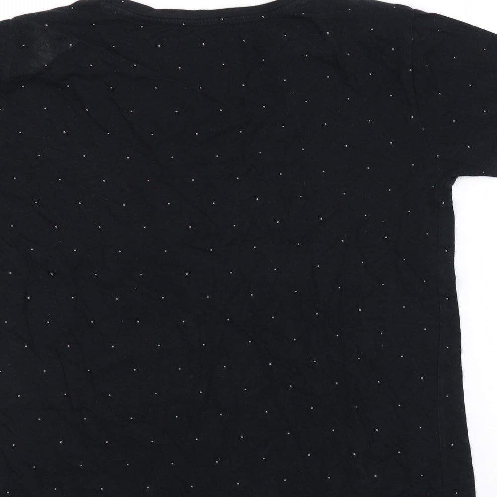 House Womens Black Polka Dot  Basic T-Shirt Size M  - Disney
