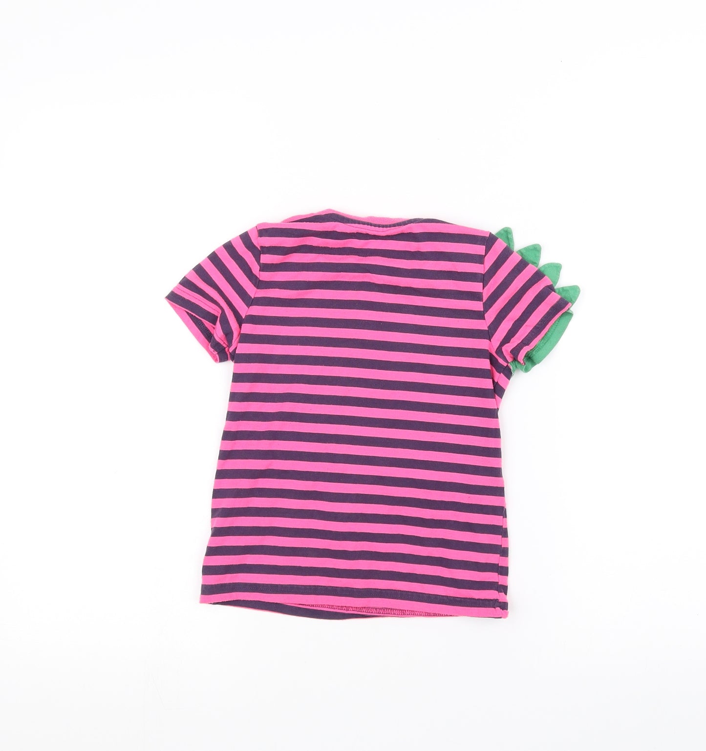 Nutmeg Girls Pink Striped  Basic T-Shirt Size 4-5 Years