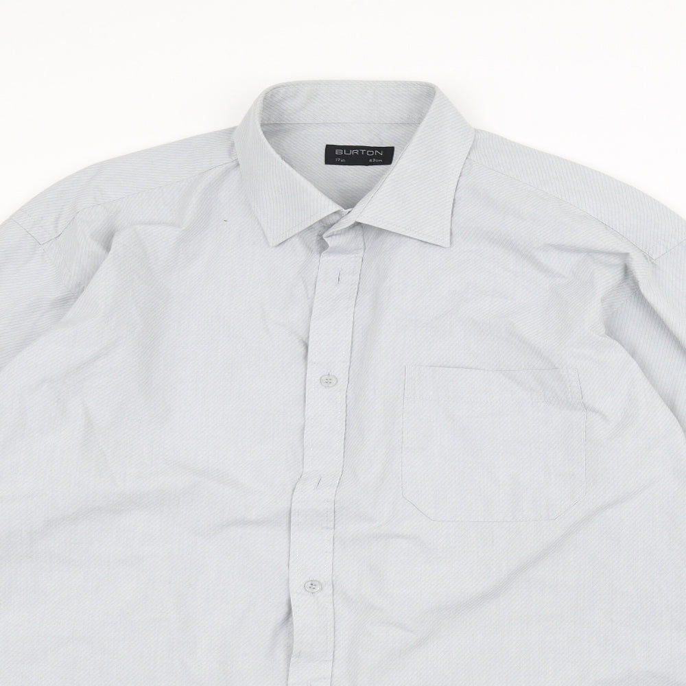 Burton Mens Blue    Dress Shirt Size 17