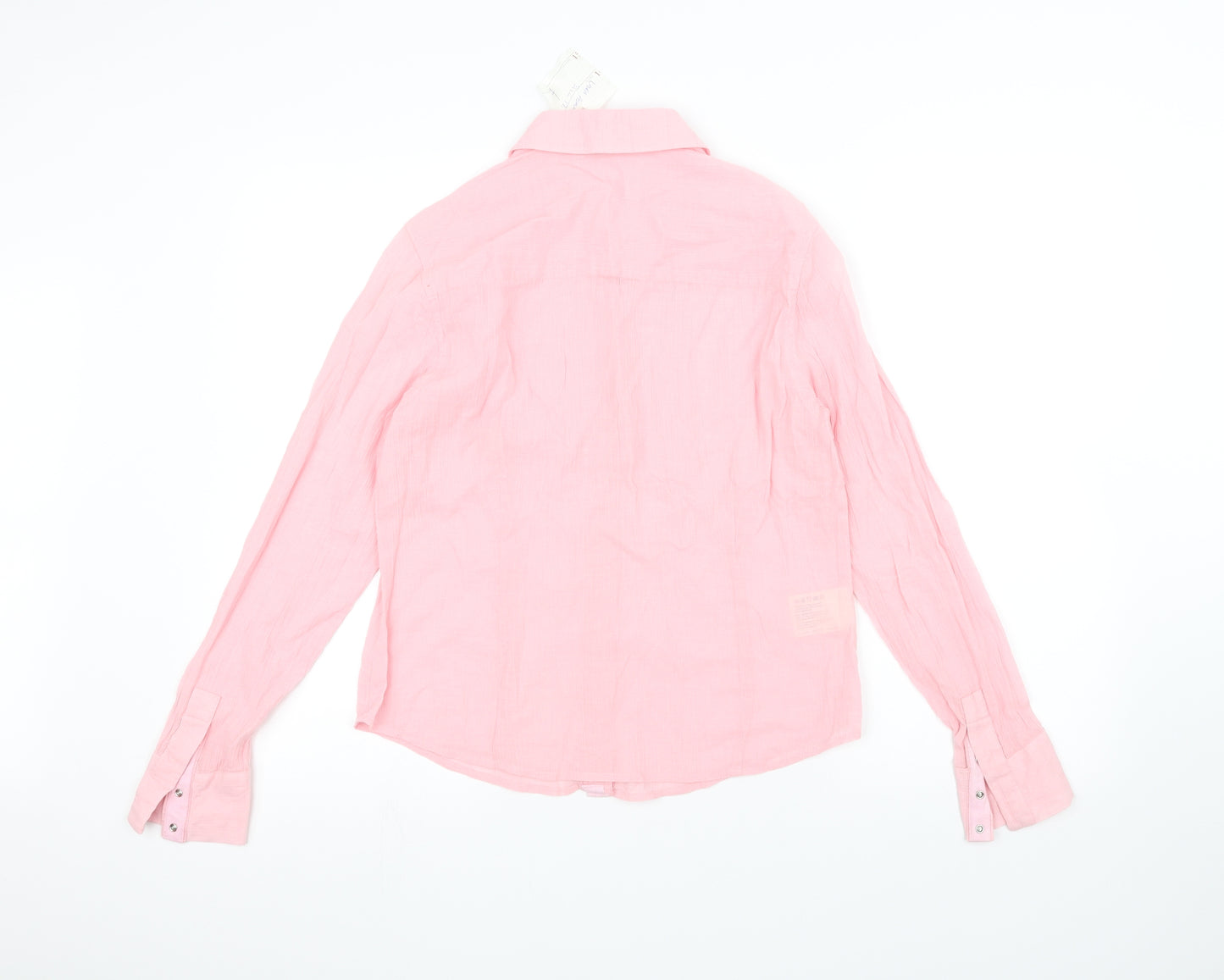 Laura Ashley Womens Pink   Basic Button-Up Size 12