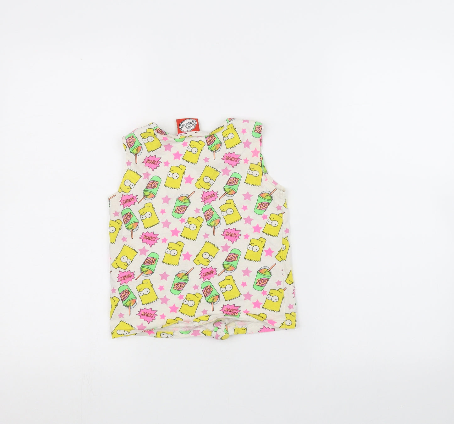 George Girls White   Basic T-Shirt Size 4-5 Years  - The Simpsons