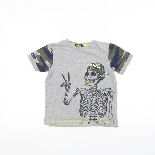 George Boys Grey   Basic T-Shirt Size 7-8 Years