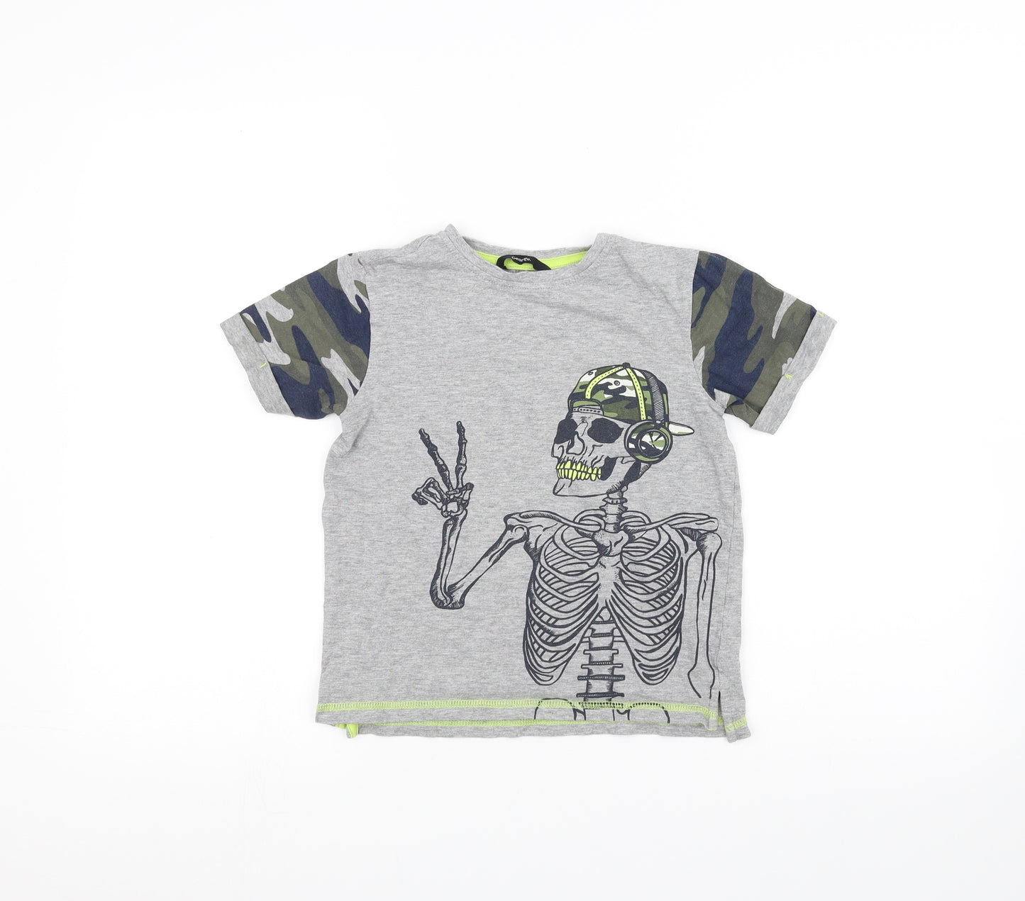 George Boys Grey   Basic T-Shirt Size 7-8 Years