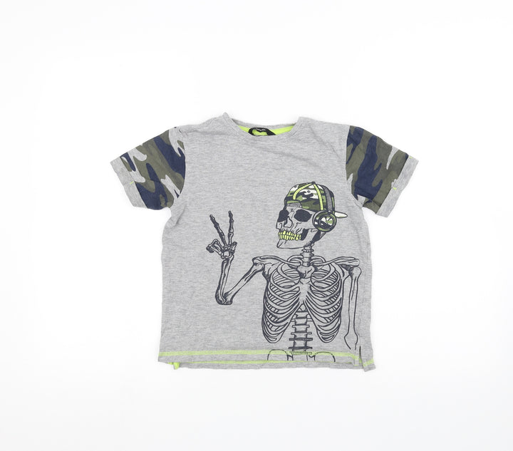 George Boys Grey   Basic T-Shirt Size 7-8 Years
