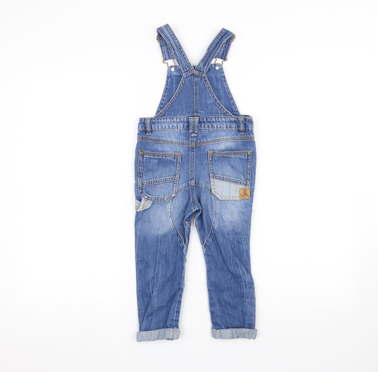 NEXT Girls Blue  Denim Dungaree One-Piece Size 2-3 Years