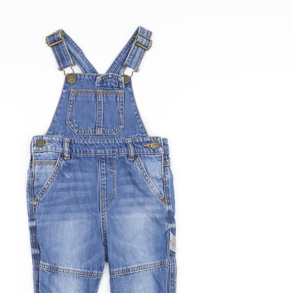 NEXT Girls Blue  Denim Dungaree One-Piece Size 2-3 Years