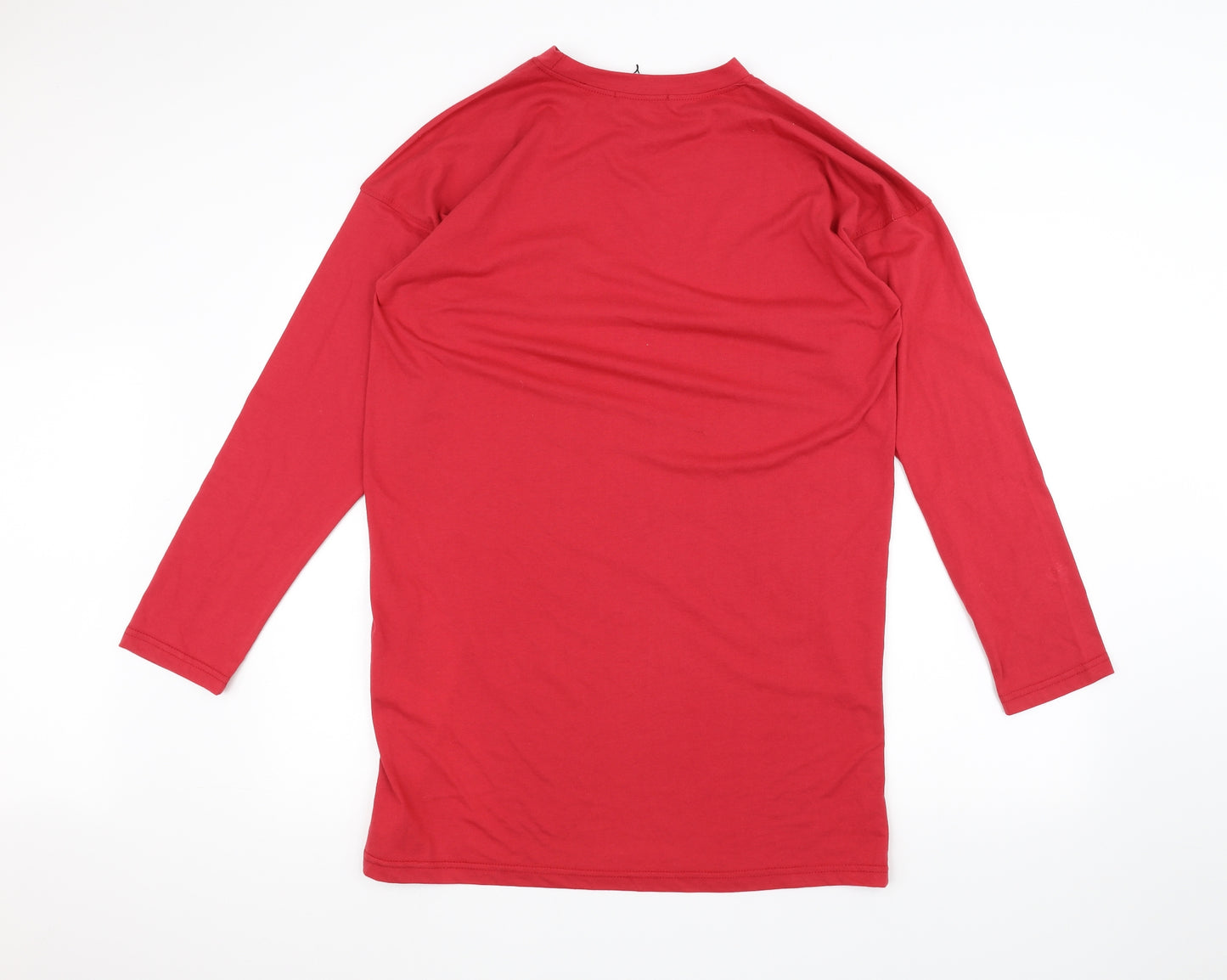 Missguided Womens Red   Basic T-Shirt Size 8  - Over Sized