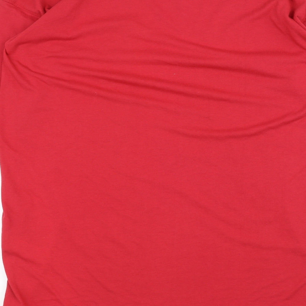 Missguided Womens Red   Basic T-Shirt Size 8  - Over Sized