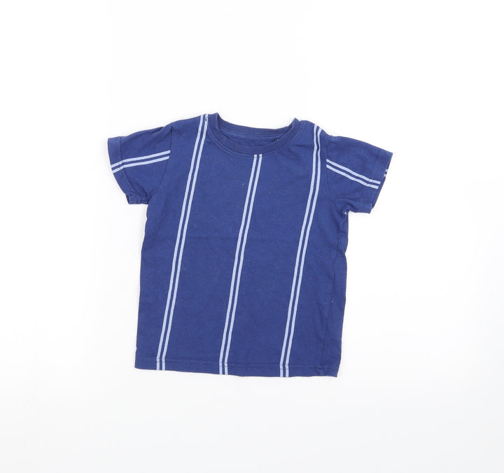 NEXT Boys Blue Striped Basic T-Shirt Size 3 Years