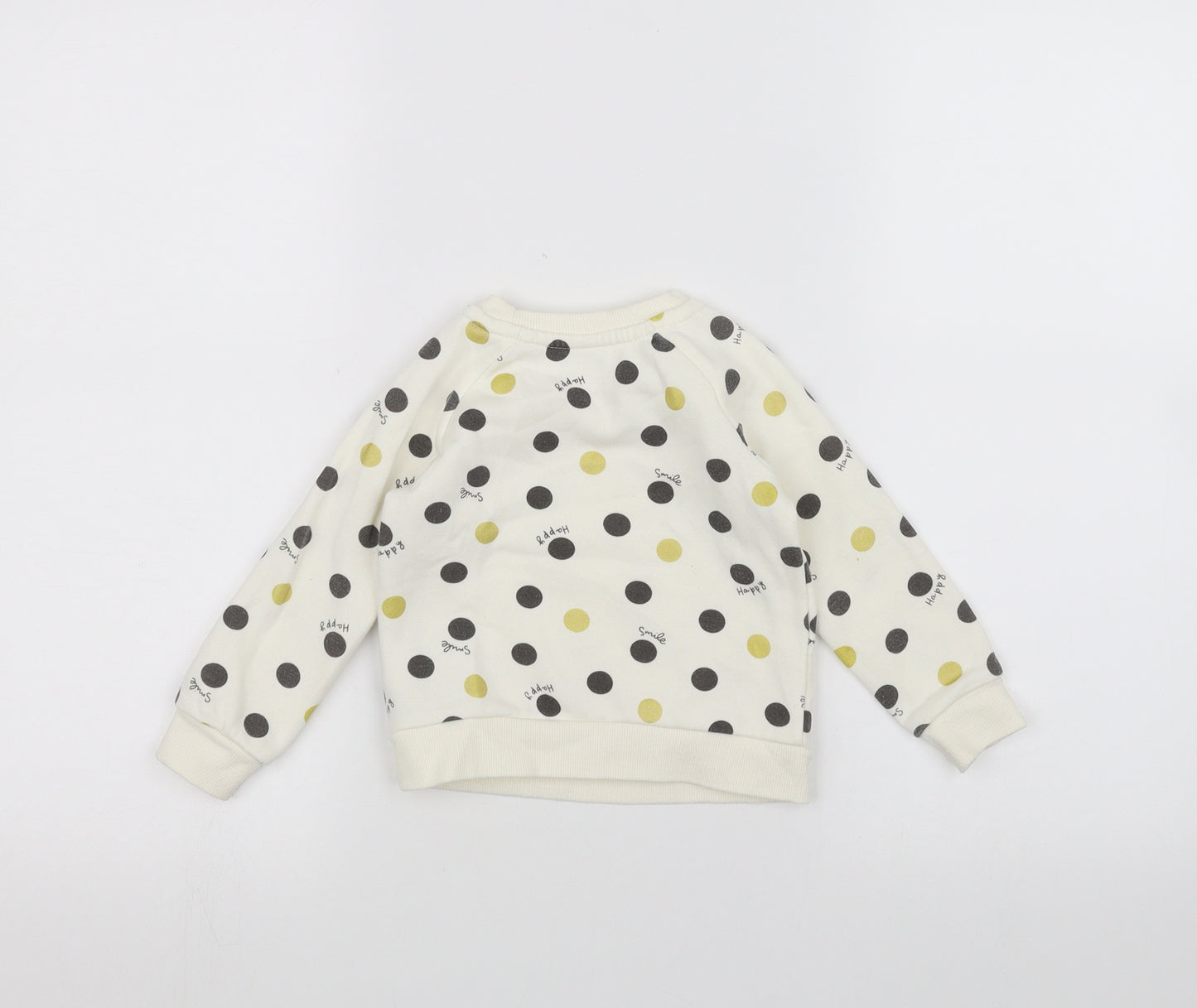 Primark Baby White Polka Dot  Pullover Jumper Size 12-18 Months