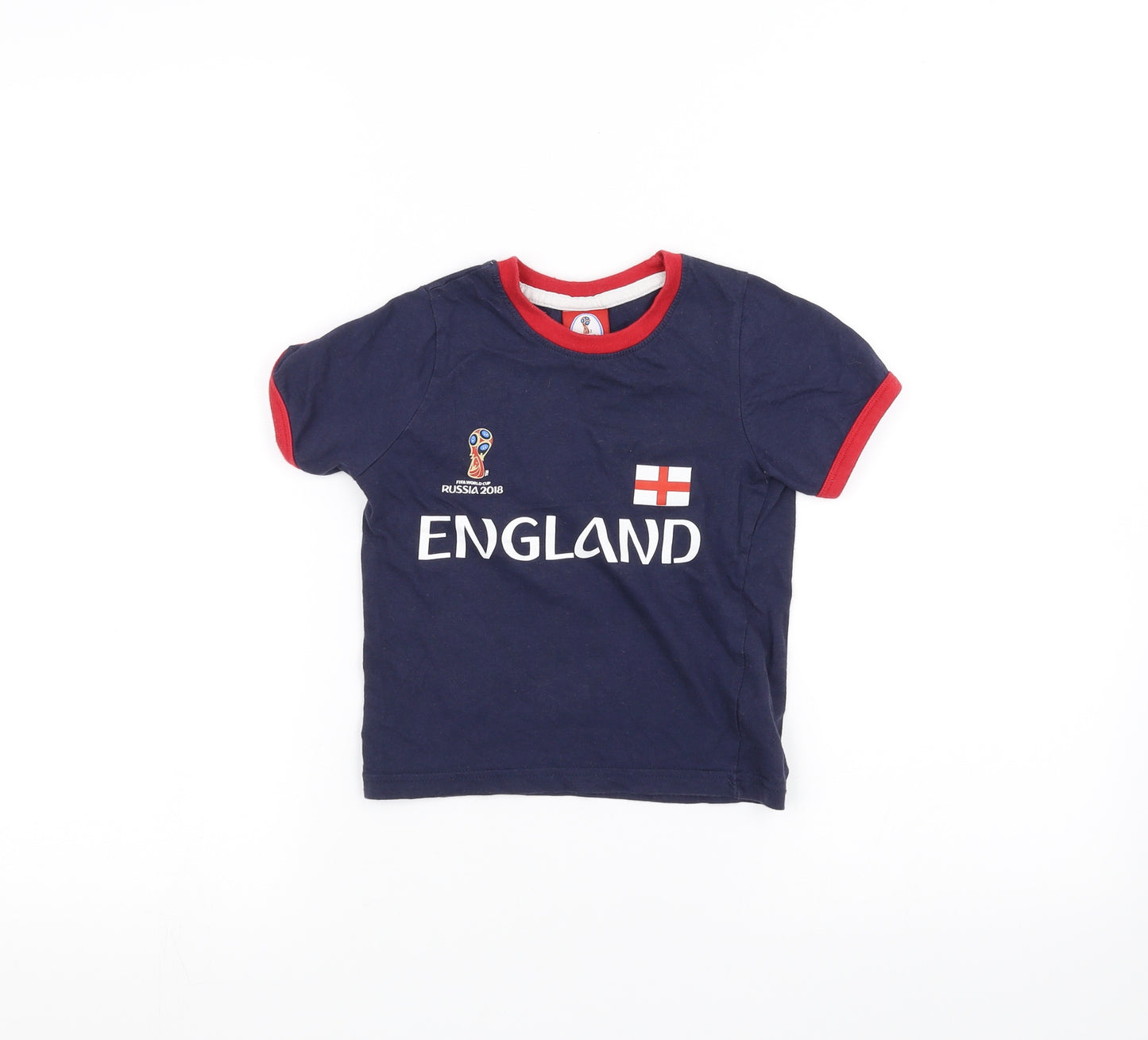 world cup 2018 Boys Blue   Basic T-Shirt Size 3-4 Years  - England World Cup 2018