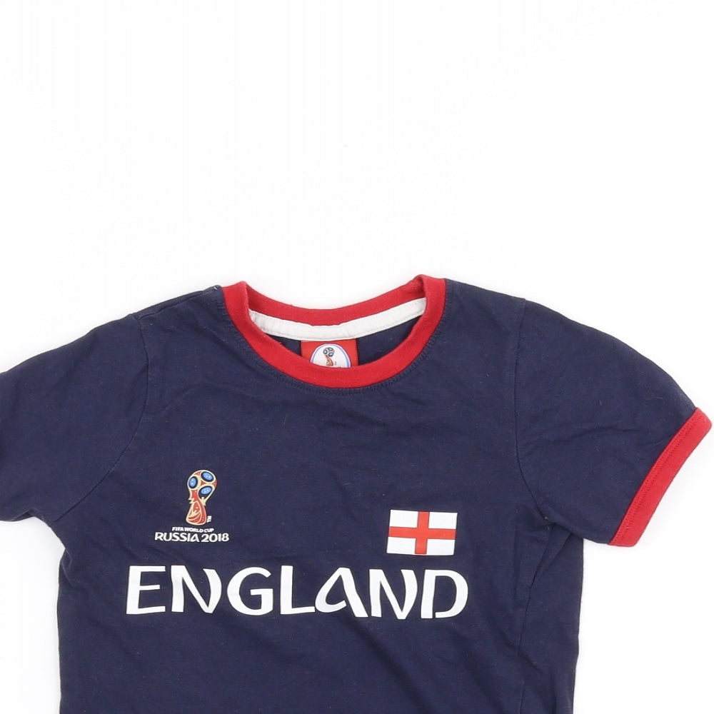 world cup 2018 Boys Blue   Basic T-Shirt Size 3-4 Years  - England World Cup 2018