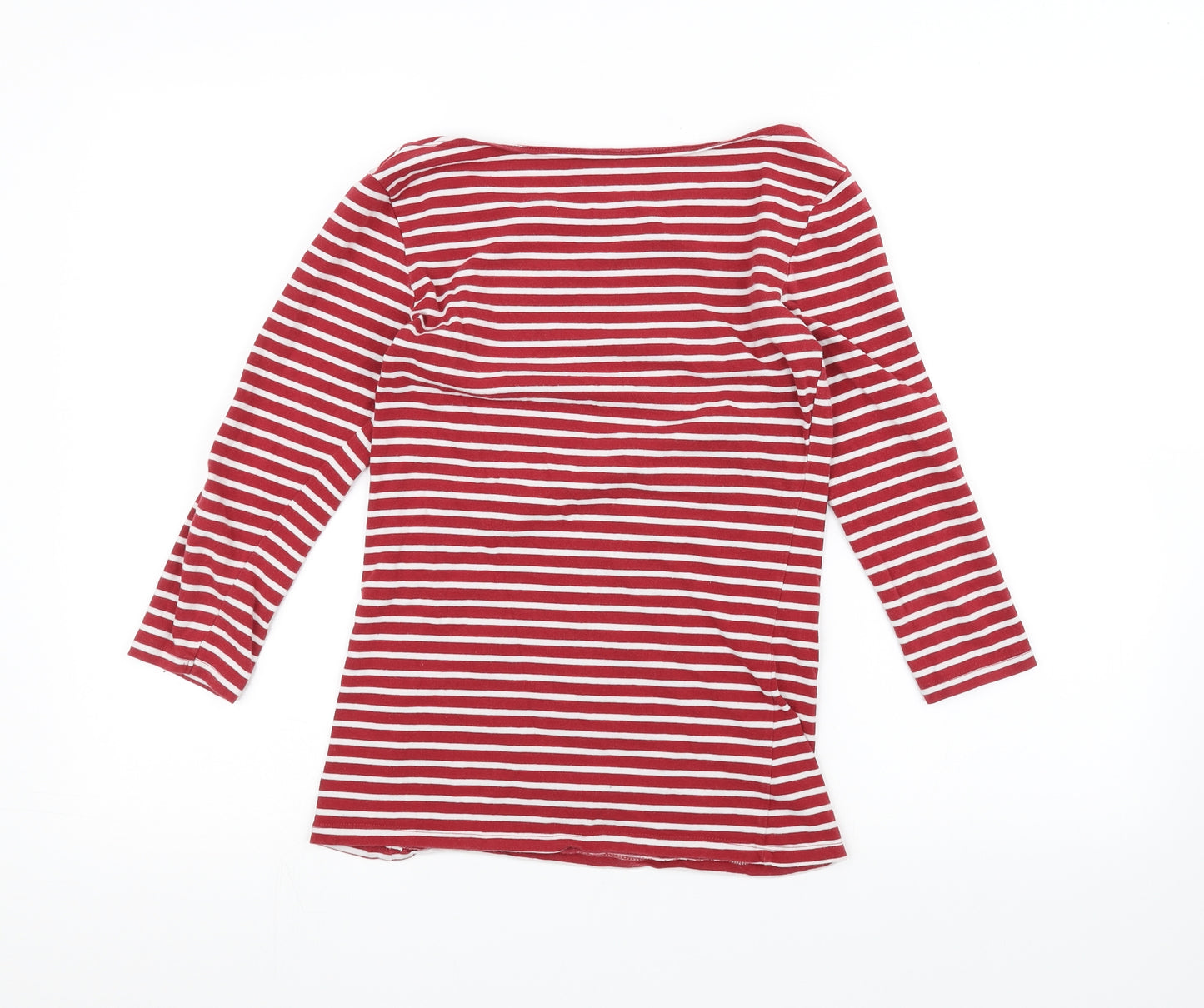 Primark Womens White Striped  Basic T-Shirt Size 8