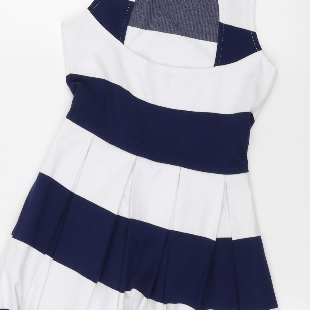 Polo Ralph Lauren Womens White Striped  A-Line  Size XL