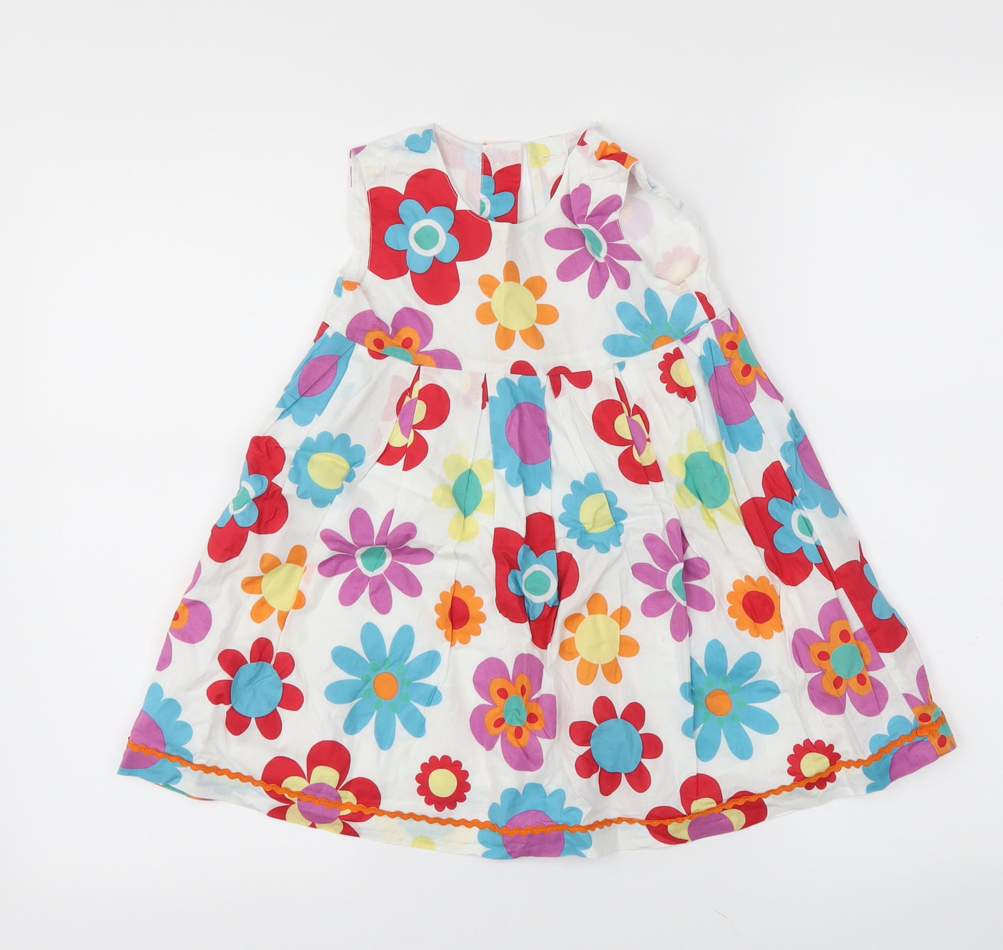 M&S Girls White Floral  Trapeze & Swing  Size 18-24 Months