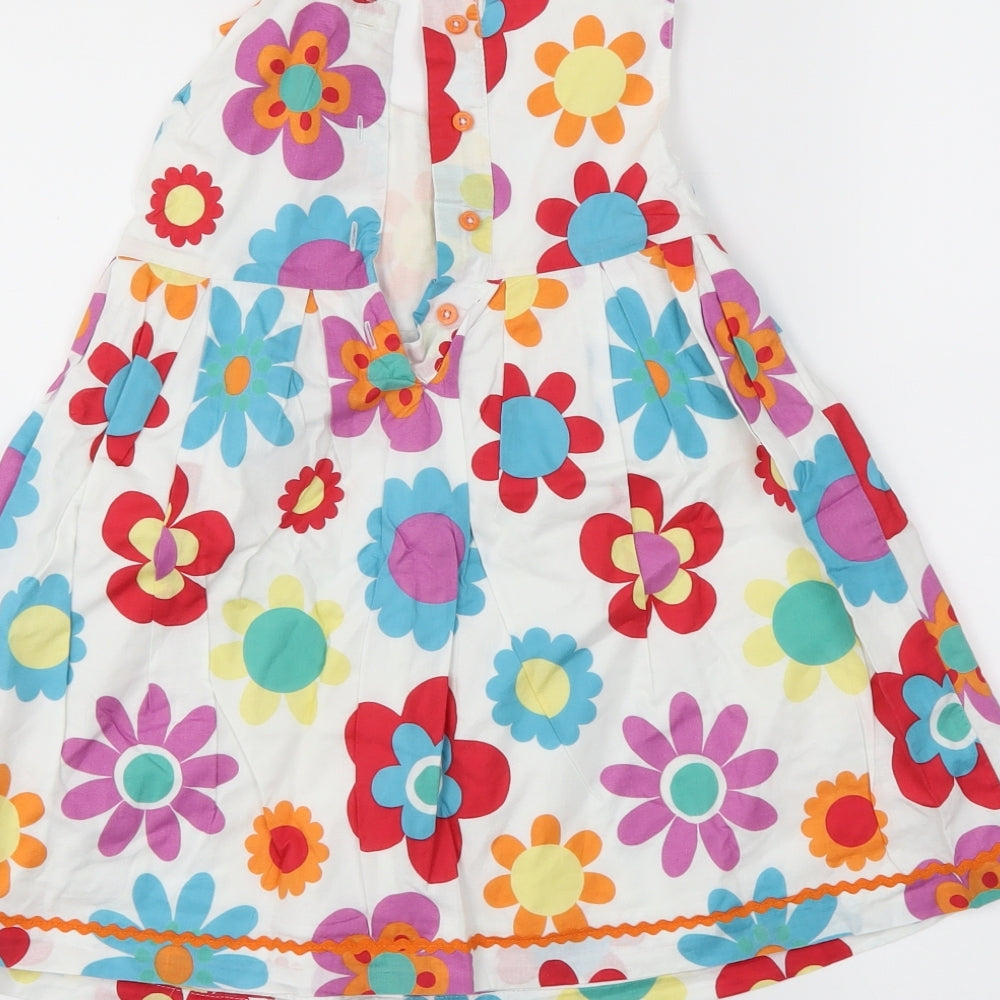 M&S Girls White Floral  Trapeze & Swing  Size 18-24 Months