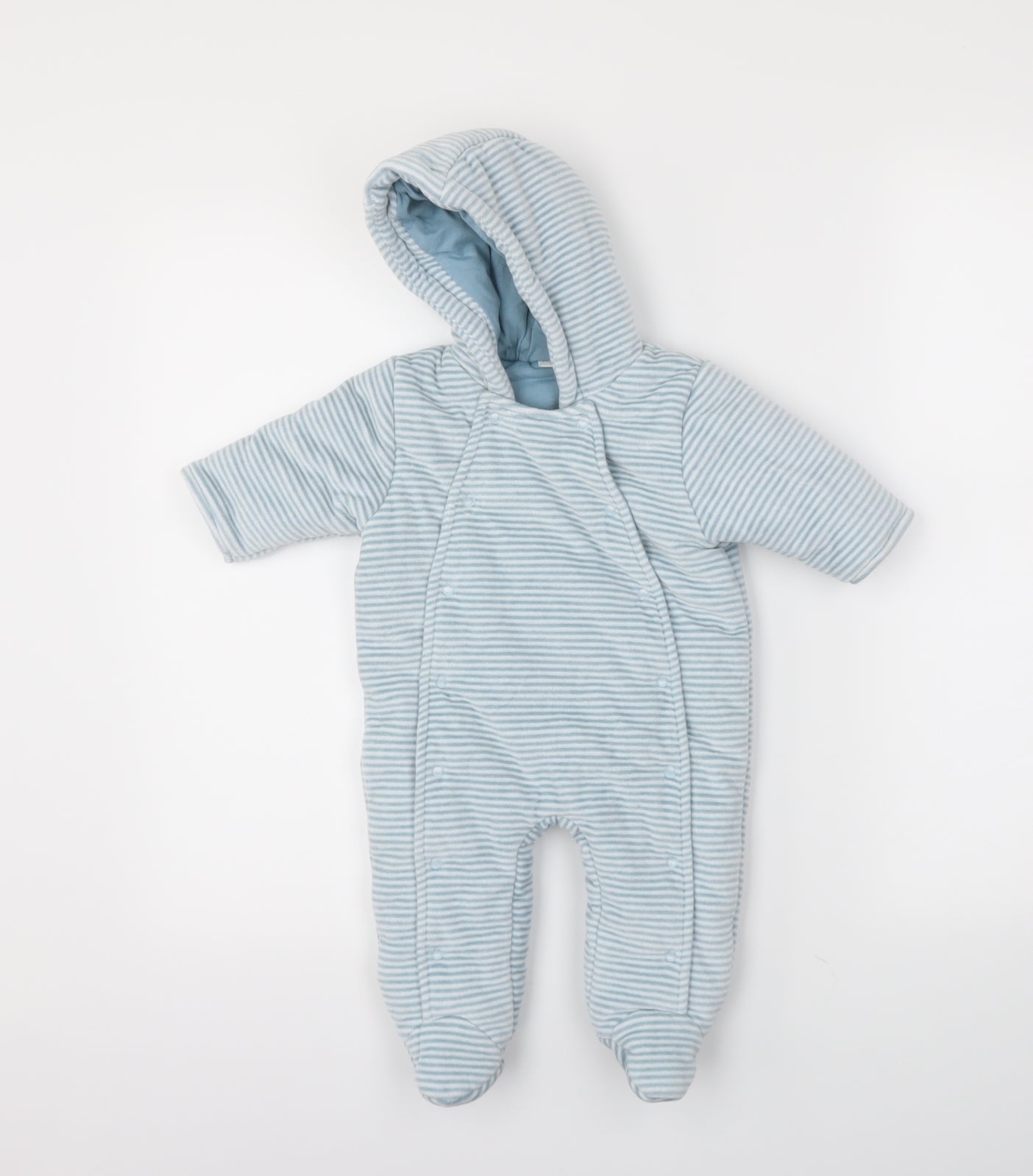 NEXT Baby Blue Striped  Coverall One-Piece Size 0-3 Months