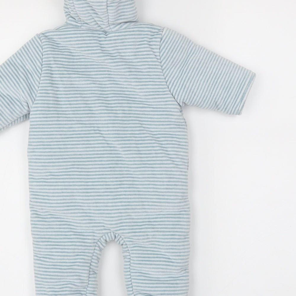 NEXT Baby Blue Striped  Coverall One-Piece Size 0-3 Months