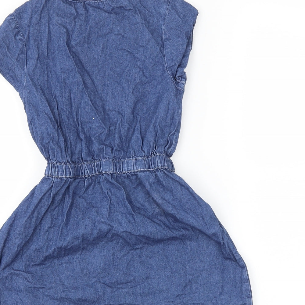 bluzoo Girls Blue  Denim Shirt Dress  Size 8 Years
