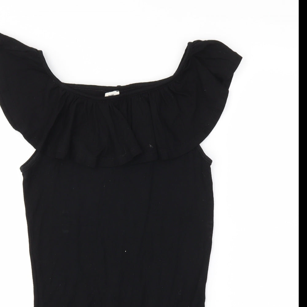 river islamd Girls Black   Bodysuit One-Piece Size 11-12 Years