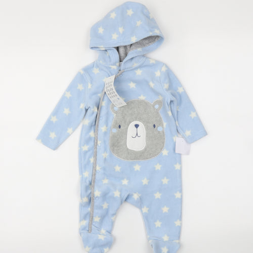 WATCH ME GROW Boys Blue   Coverall One-Piece Size 3-6 Months