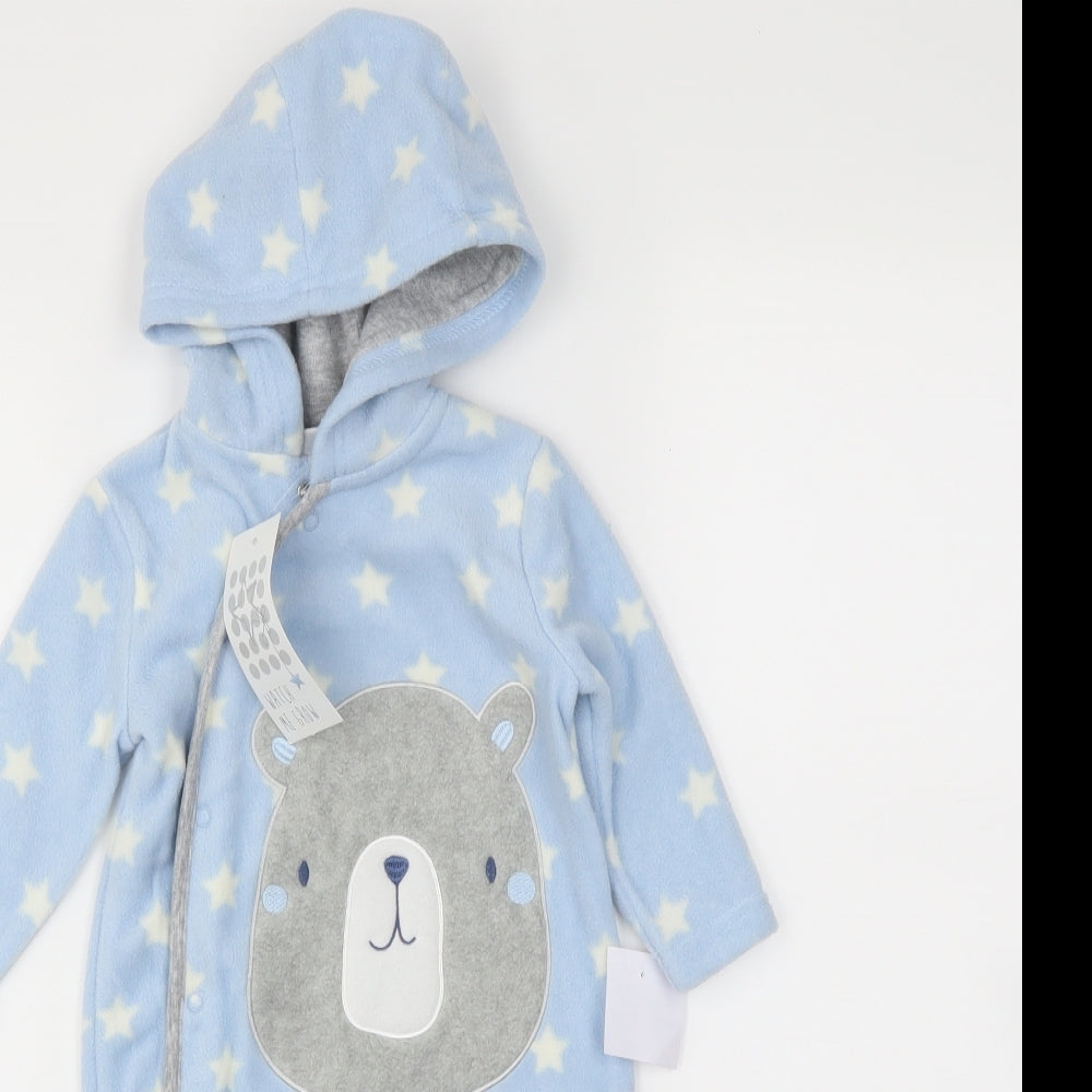 WATCH ME GROW Boys Blue   Coverall One-Piece Size 3-6 Months