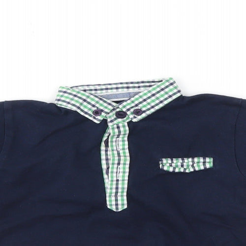 junior Boys Black   Basic Polo Size 12-18 Months