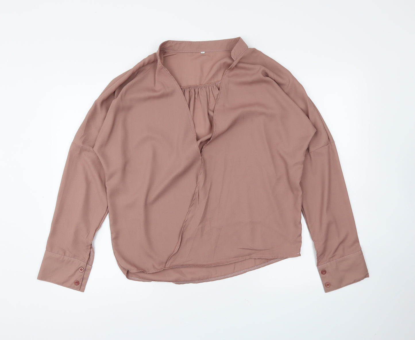 Preworn Womens Beige   Wrap Blouse Size XL