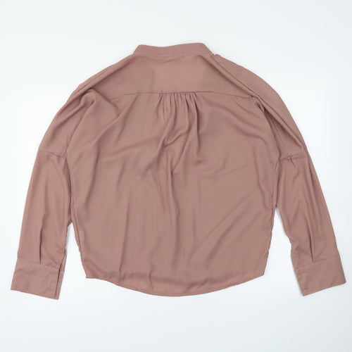 Preworn Womens Beige   Wrap Blouse Size XL