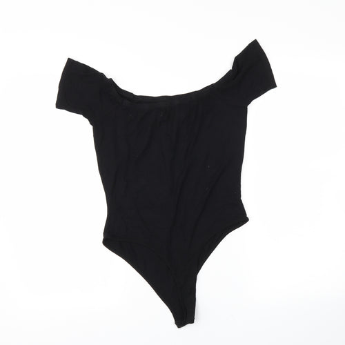 PRETTYLITTLETHING Womens Black   Bodysuit One-Piece Size 10