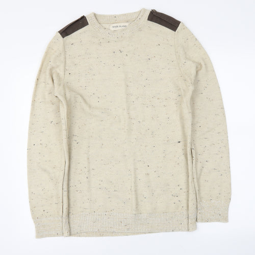 River Island Mens Beige   Pullover Jumper Size S