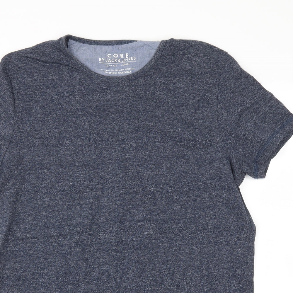 JACK & JONES Mens Blue    T-Shirt Size L