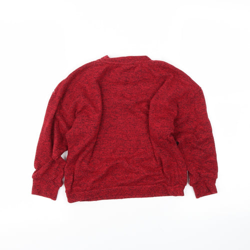F&F Girls Red   Pullover Jumper Size 5-6 Years