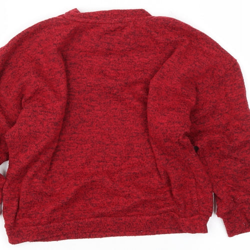 F&F Girls Red   Pullover Jumper Size 5-6 Years