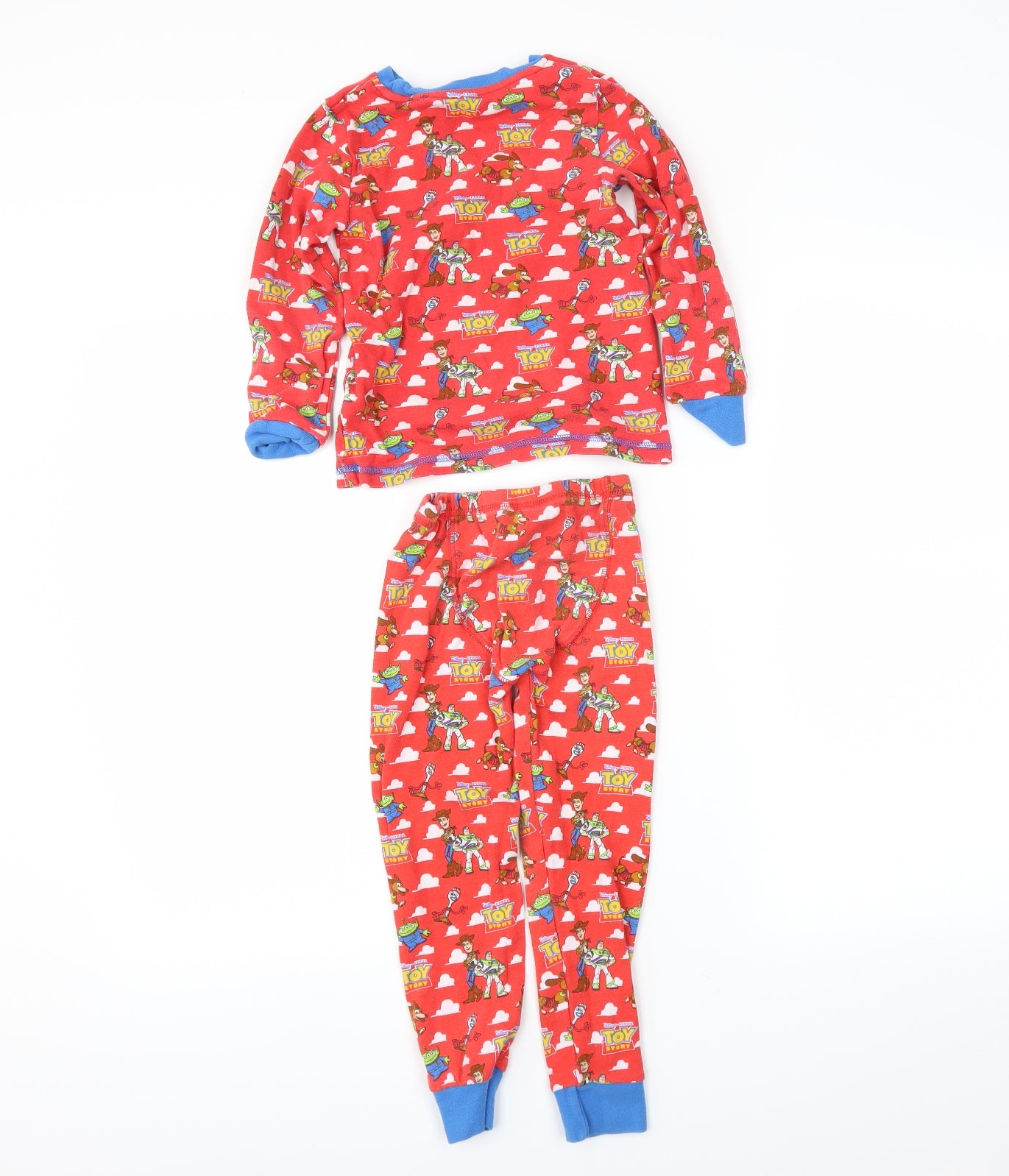 George Boys Red Solid   Pyjama Set Size 5-6 Years