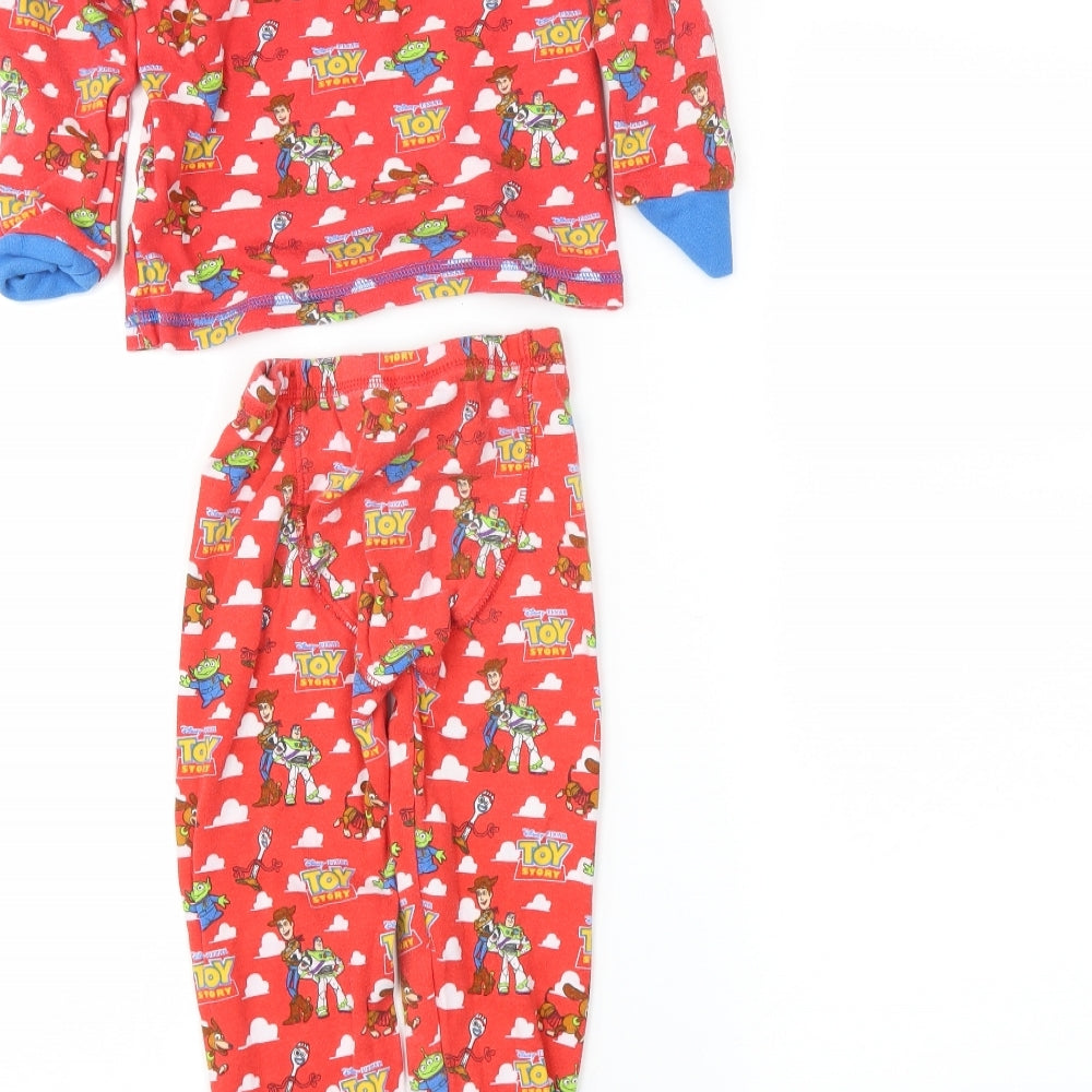 George Boys Red Solid   Pyjama Set Size 5-6 Years