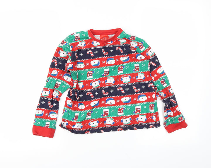kids Boys Green Striped Basic T-Shirt Size 8-9 Years - christmas