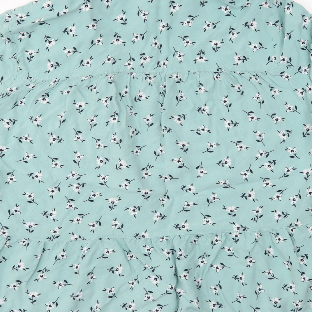 F&F Womens Green Floral  Basic Button-Up Size 18
