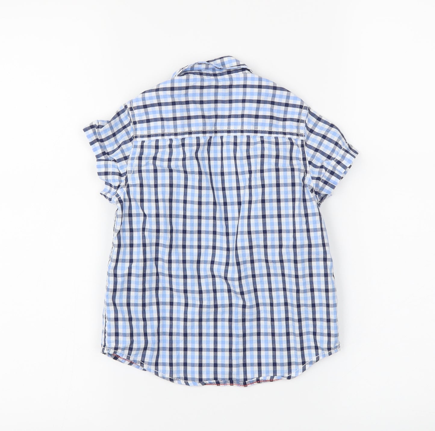 NEXT Boys Black Plaid  Basic Button-Up Size 4 Years