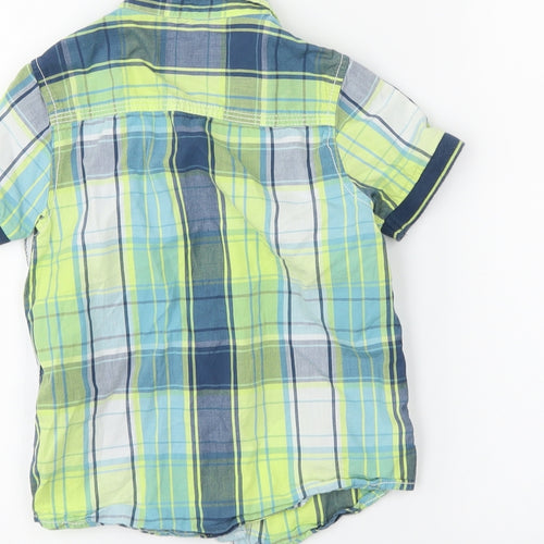 NEXT Boys Green Plaid  Basic Button-Up Size 2-3 Years